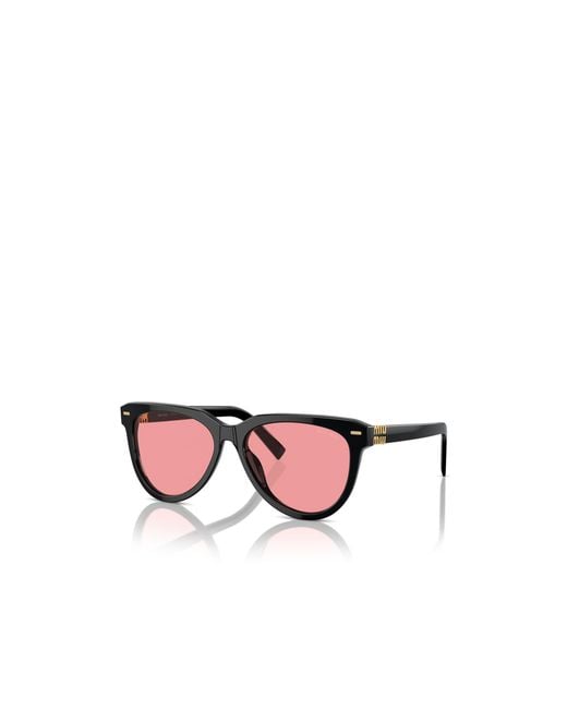 Miu Miu Pink Eyewear Pilot Frame Full Rim Sunglasses