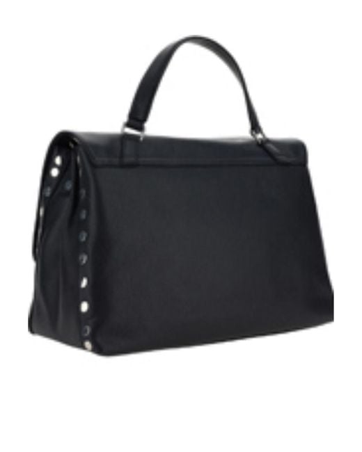 Zanellato Black Postina Daily Studded Shoulder Bag
