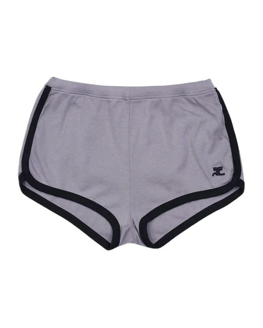 Courreges Gray Courrèges Contrast Mini Shorts