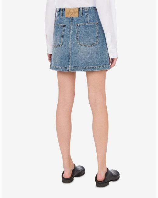 Moschino Blue Denim Mini Skirt