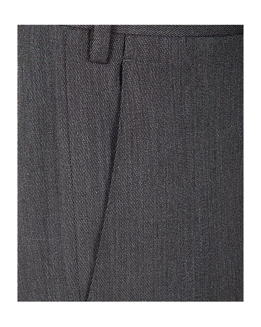 Lardini Gray Pressed-Crease Tailored Trousers for men
