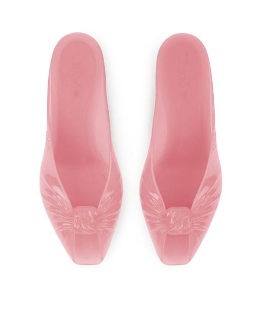 Chloé Pink Chloé Jelly Slip-On Mules