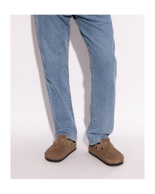 Birkenstock Brown Boston Shearling Mules for men