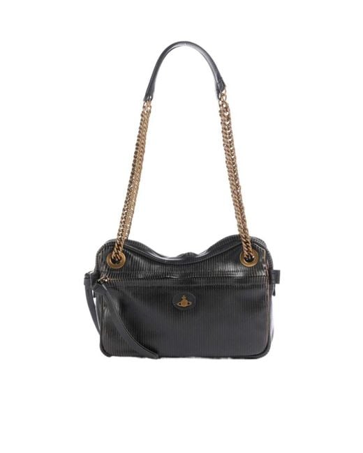 Vivienne Westwood Black Dolce Medium Shoulder Bag