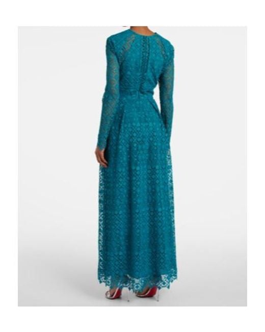 Elie Saab Blue Macramé Gown