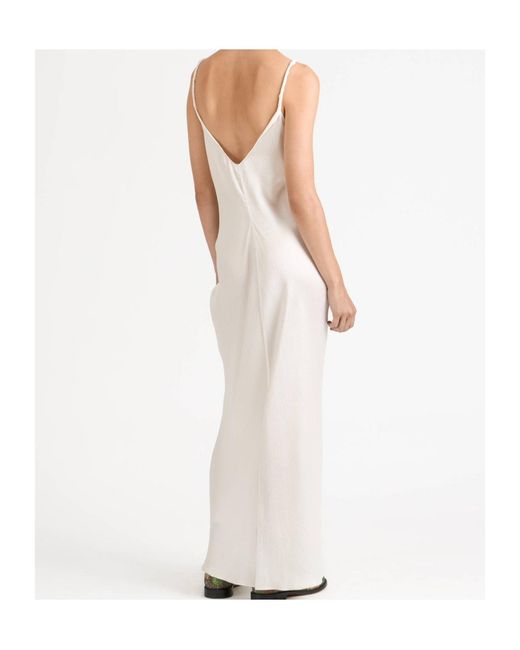J.W. Anderson White Knot Draped Maxi Dress