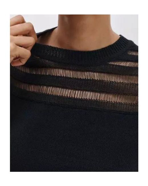 Rag & Bone Black Britt Short-Sleeve Sweater