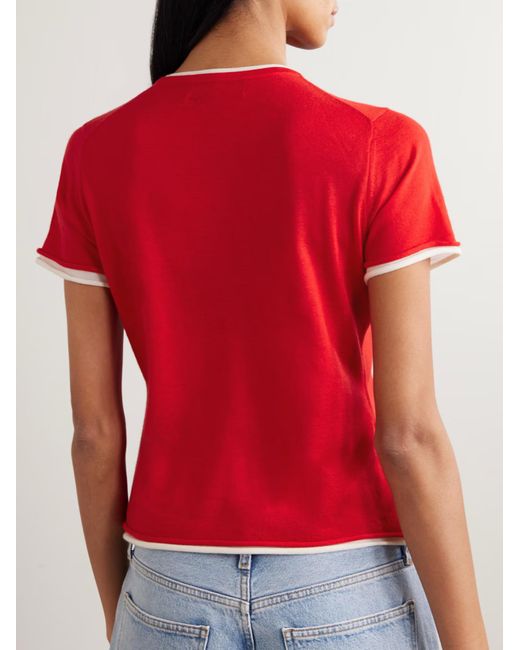 arch4 Red Selcombe Knitted T-Shirt