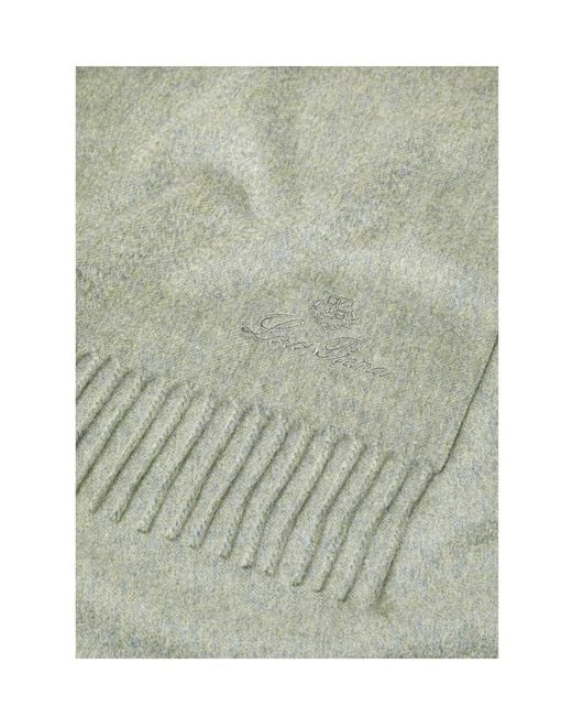 Loro Piana Green Grande Unita Scarf for men