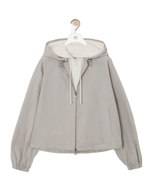 Loewe Gray Parka En Coton Technique