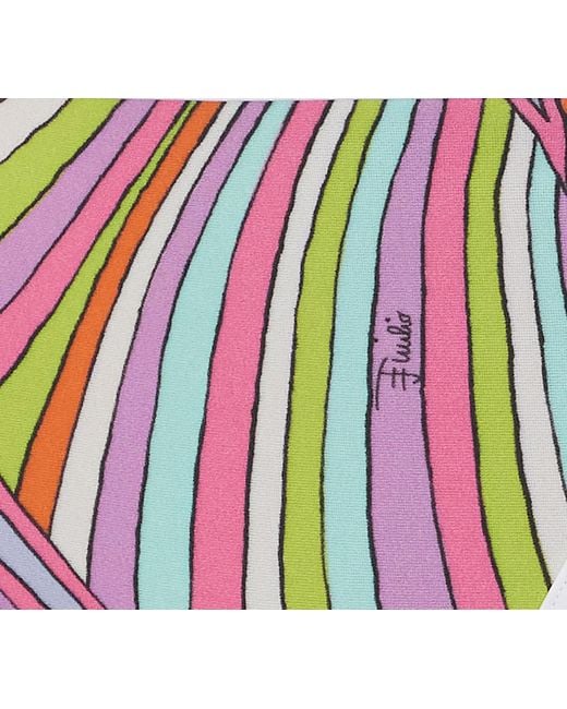 Emilio Pucci White Pucci Printed Tie-Side Bikini Bottoms