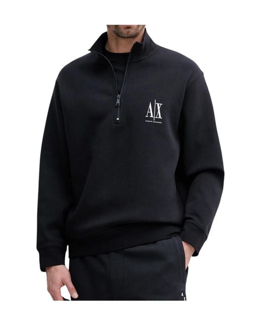 ARMANI EXCHANGE Blue Long-Sleeve Sweatshirt for men