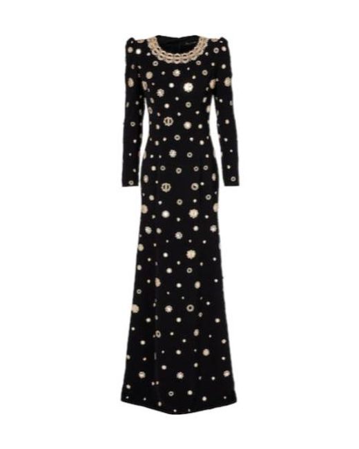Jenny Packham Black Frency Embellished Gown