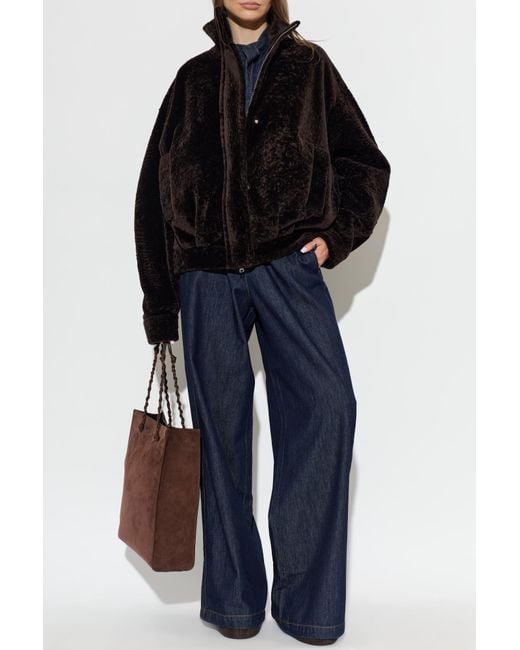 Arma Black Long-Sleeved Zip-Up Coat