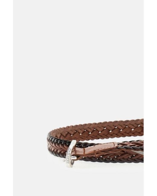Hereu Brown Braided Leather Belt