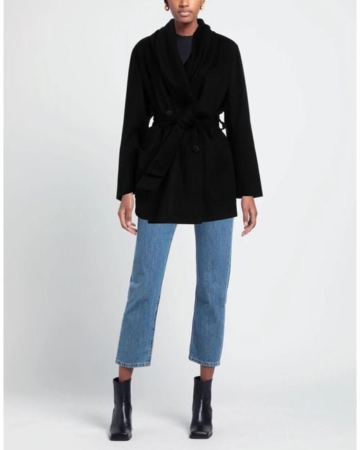 Dolce & Gabbana Black Solid Color Long Trench Coat