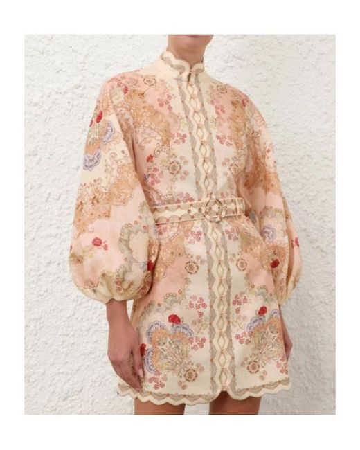 Zimmermann Natural Mini Dress