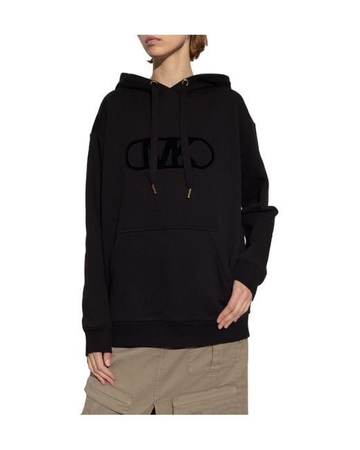 MICHAEL Michael Kors Black Logo Detailed Drawstring Hoodie
