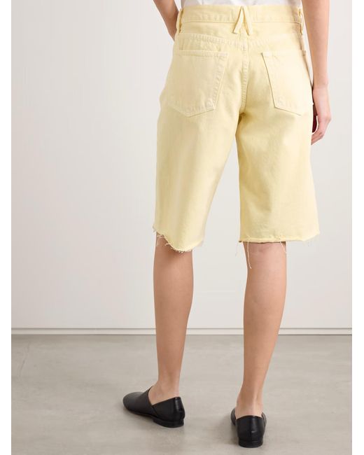 SLVRLAKE Denim Natural Mica Frayed Denim Shorts