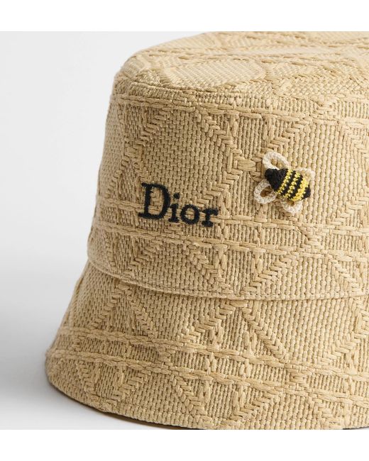 Dior Natural Cannage Teddy-D Small Brim Bucket Hat