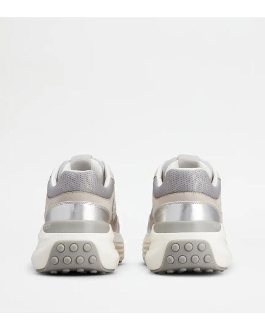 Tod's White Logo Embossed Chunky Sneakers