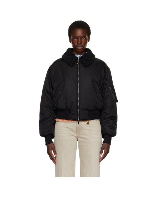 Stella McCartney Black Collared Pilot Jacket