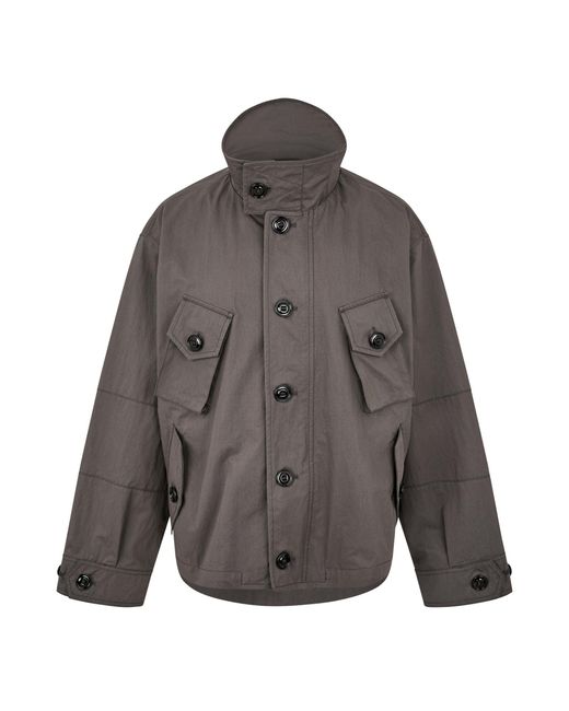 Our Legacy Gray Stand-Up Collar Casual Jacket for men