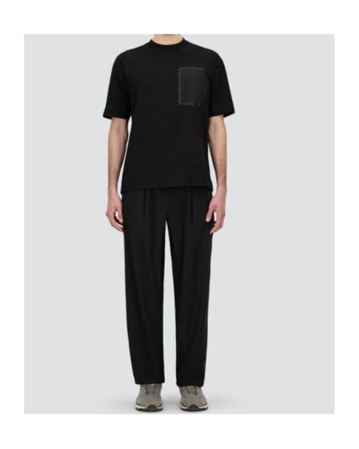 Herno Black Pleated Cargo Pants for men