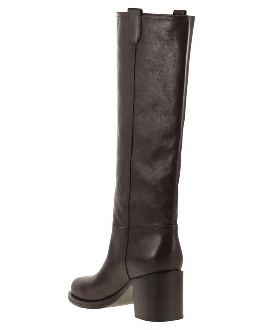 Brunello Cucinelli Brown Monili Detailed Classic Boots