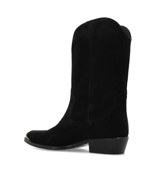 Isabel Marant Black Block-Heel Cowboy Boots