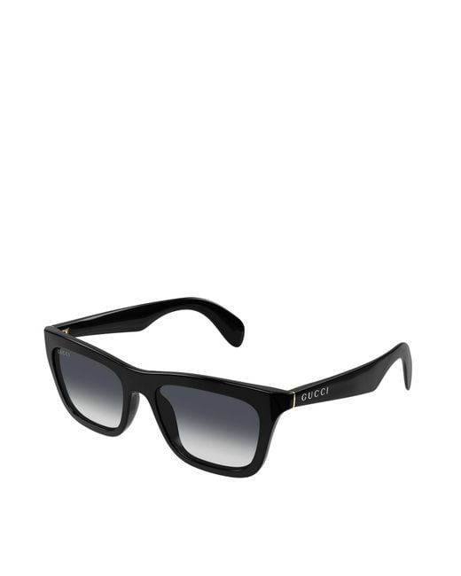 Gucci Black Eyewear Rectangular Frame Sunglasses for men