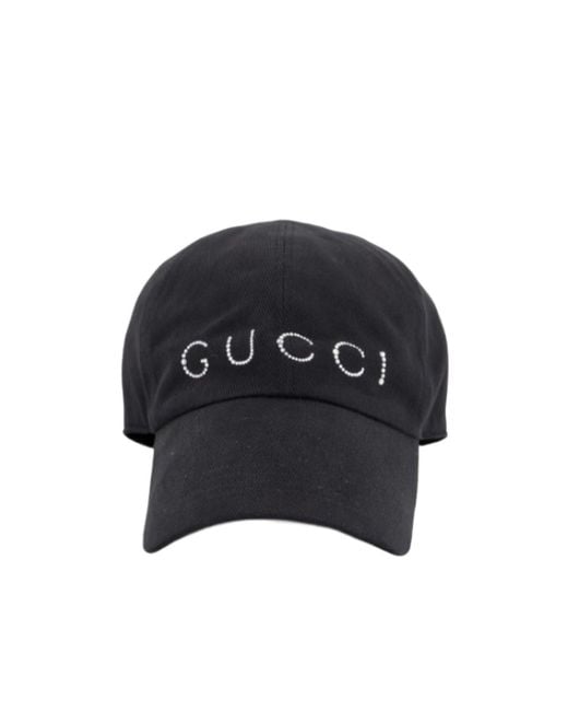 Gucci Black Letter-Logo Baseball Cap