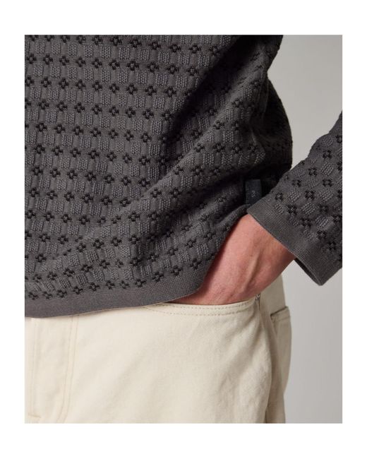 Paul Smith Gray Patterned Knitted Shirt for men