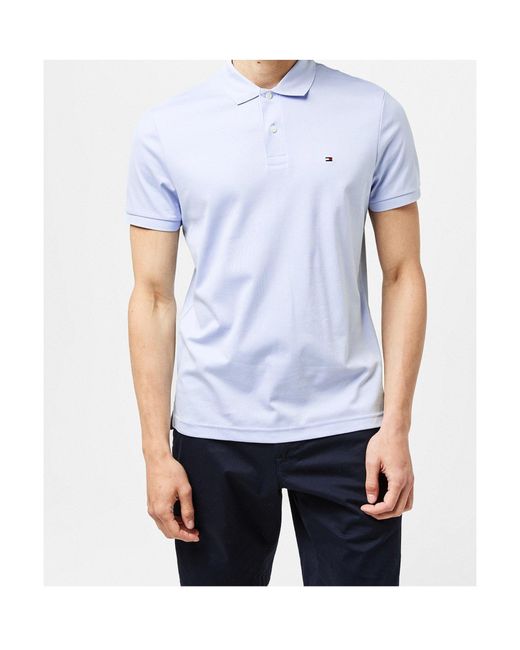 Tommy Hilfiger Blue Logo Short Sleeve Polo Shirt for men