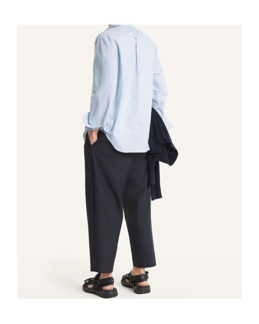 Maison Kitsuné White Profile Fox Striped Regular Shirt for men