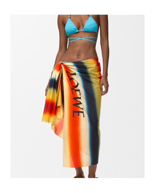 Loewe Multicolor Cotton Beach Towel