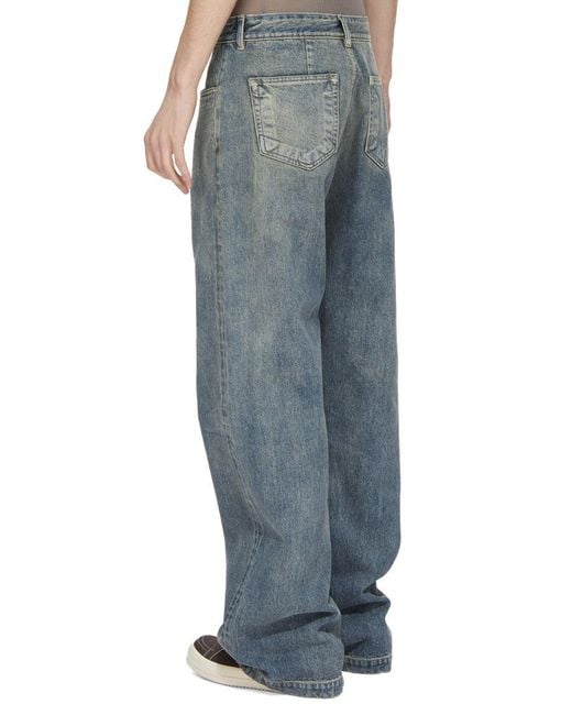 Rick Owens Blue Geth Belt-Loop Jeans for men