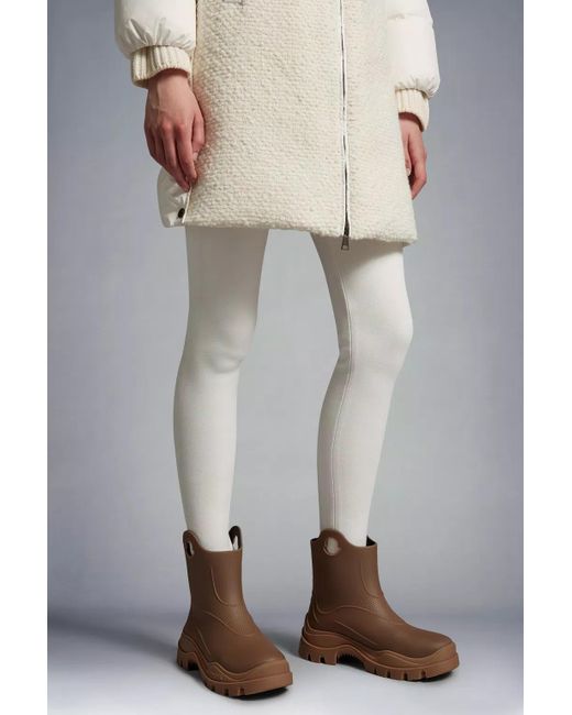 Moncler Brown Misty Round Toe Rain Boots