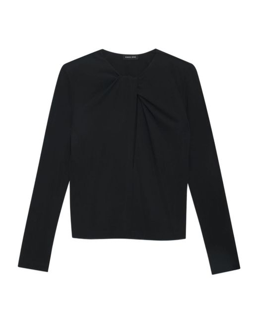 Anine Bing Black Amaya Cut-Out Top