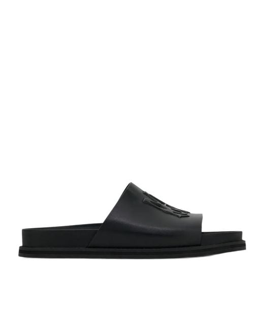 Amiri Black Ma Logo Slides for men