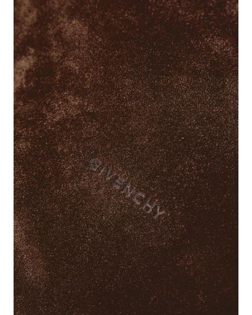 Givenchy Brown Voyou Medium Suede Shoulder Bag