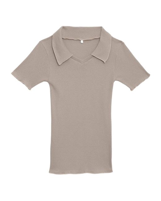 Baserange Gray Short-Sleeved Top