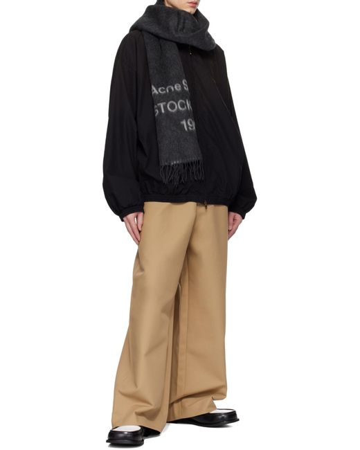 Acne Natural Belt-Loop Casual Pants for men