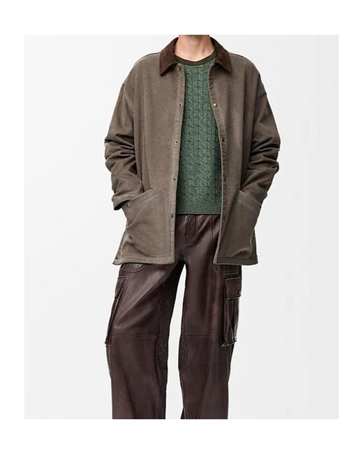 Loewe Brown Medium-Weight Brushed Overshirt for men