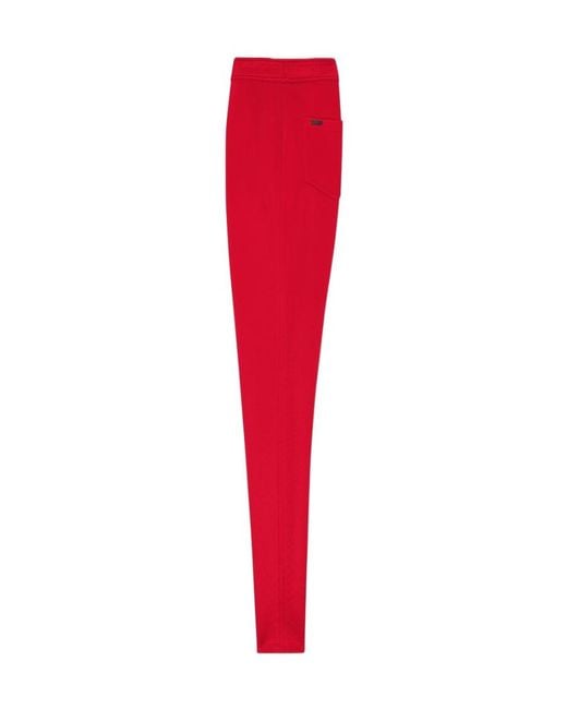 Saint Laurent Red High Waist Skinny Trousers