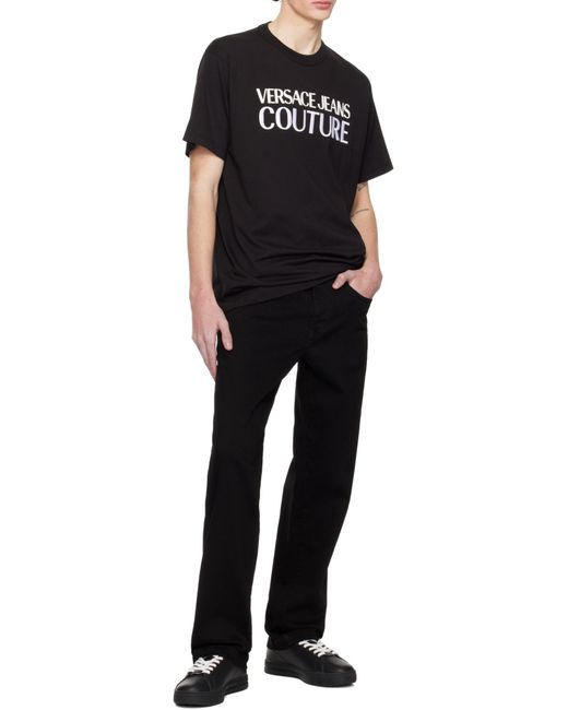 Versace Jeans Black Belt-Loop Jeans for men