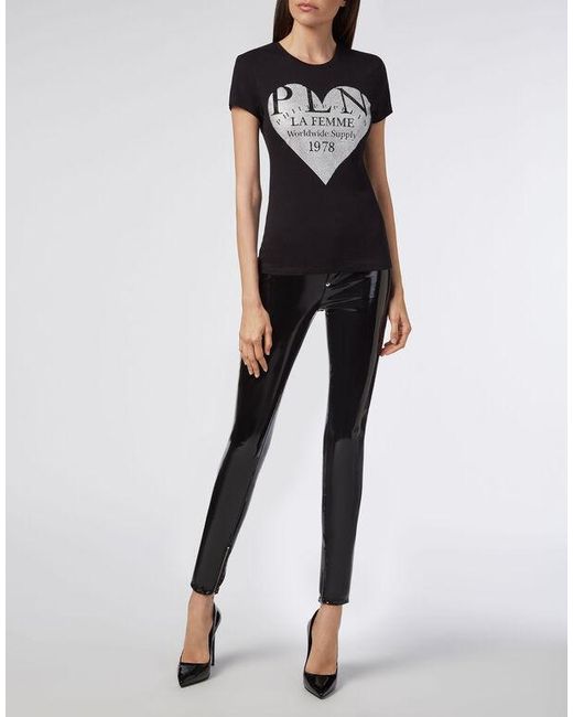 Philipp Plein Black Logo Details T-Shirt