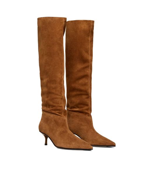 Scarosso Brown Barbara Pointed-Toe Boots