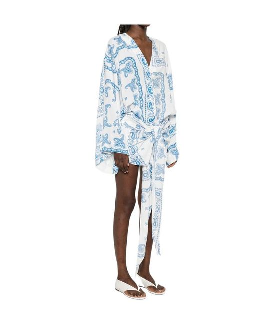 The Attico Blue Printed Dress