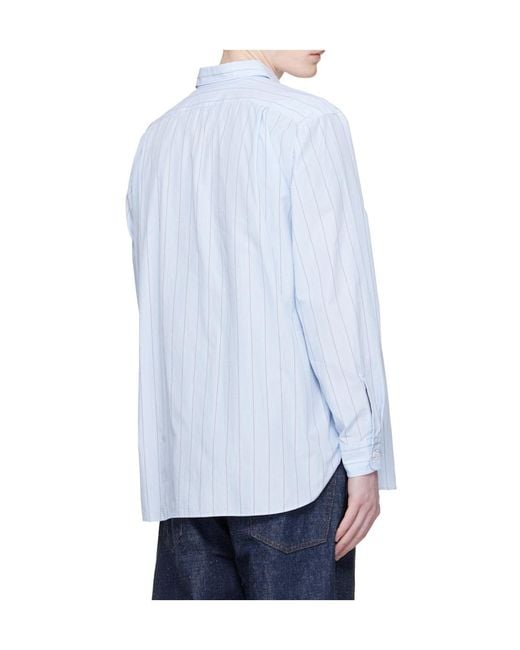 Nanamica Blue Striped Shirt for men